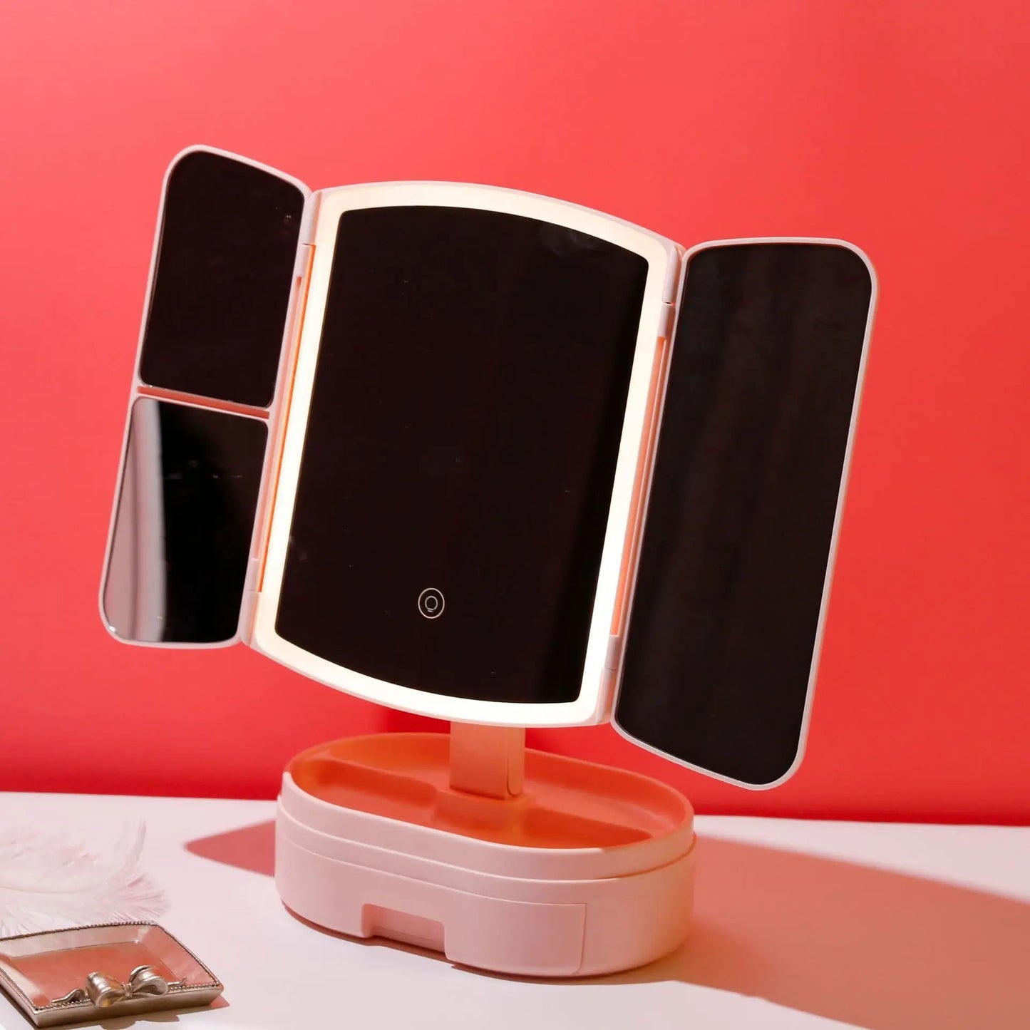 Tri-fold Led Makeup Mirror