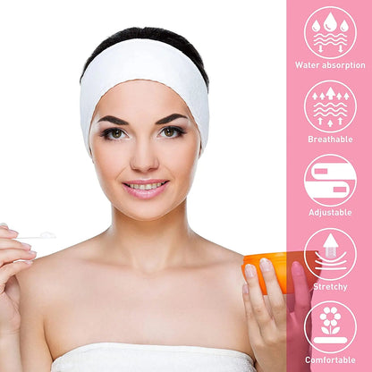 Set 2 pcs of Adjustable Spa Facial Headband